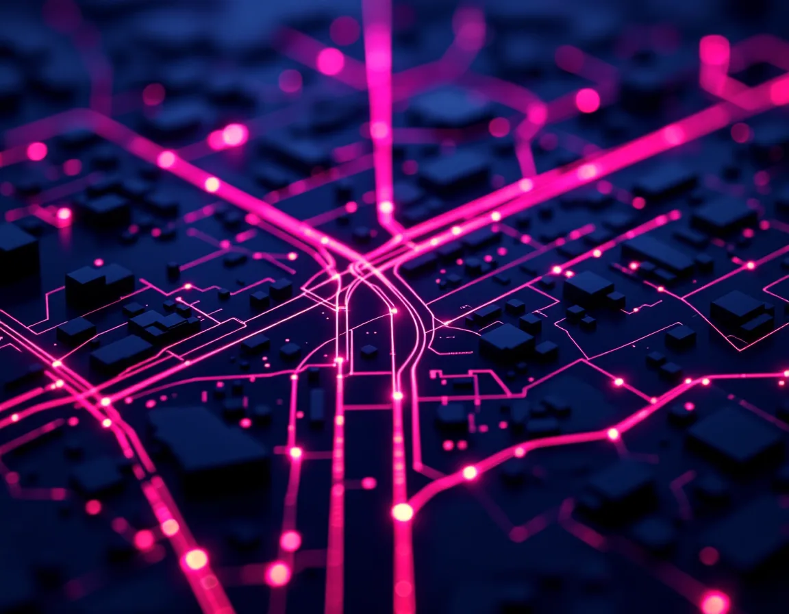 Stylized night map of the Central Street area in South Weymouth, MA